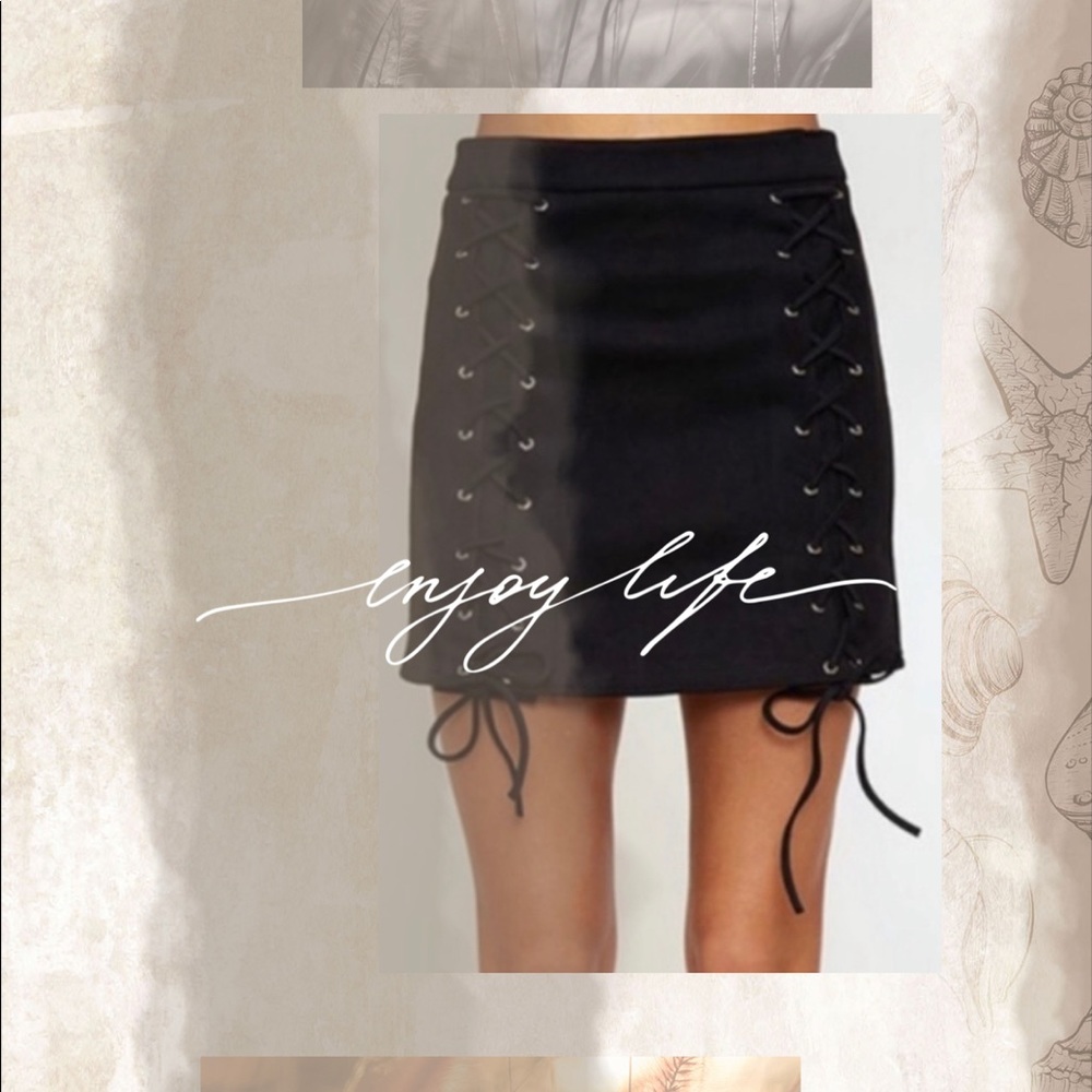 JUST GOT HERE!  Lace-Up Mini-Skirt